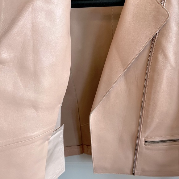 Cole Haan Blush Pink Leather Jacket - Picture 11 of 15